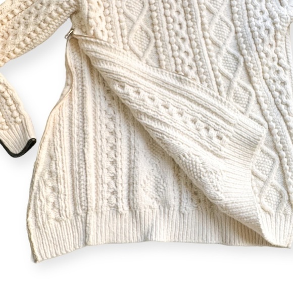 3.1 Phillip Lim cotton blend cable knit side zip sweater, Size XS, Ivory - Picture 9 of 14